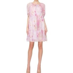 MELLODAY Pink Floral Mini Dress